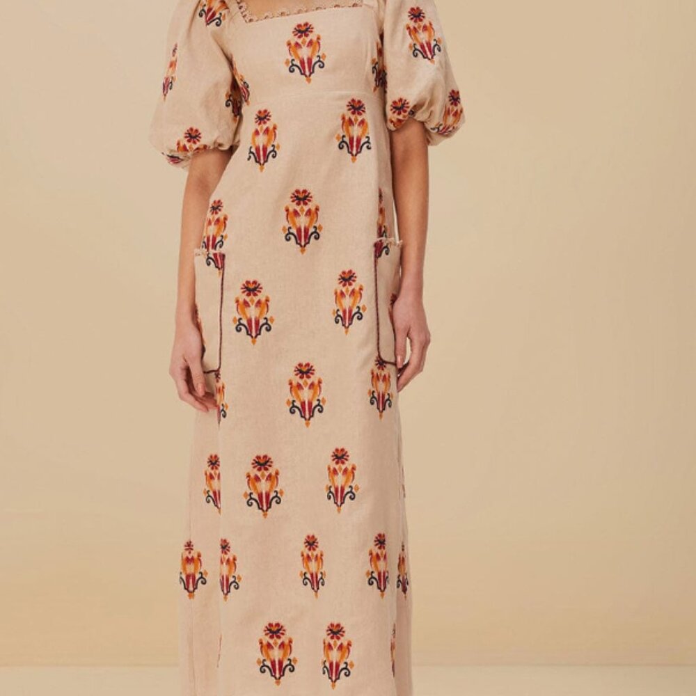 FARM Rio Rose Embroidered Dress
